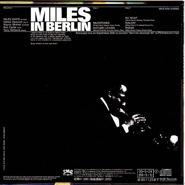 Back Cover, Davis, Miles - Miles In Berlin